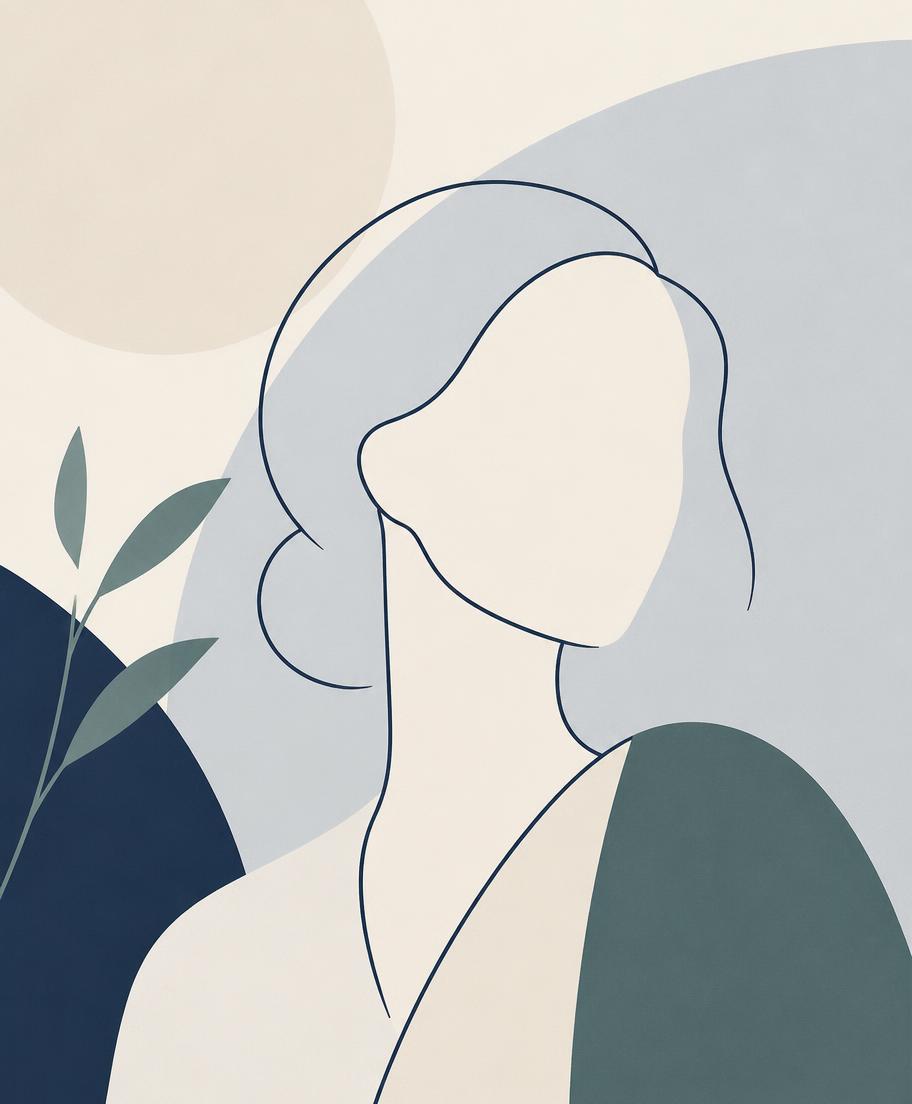 Abstrakt illustration, der står som midlertidig pladsholder for et portræt